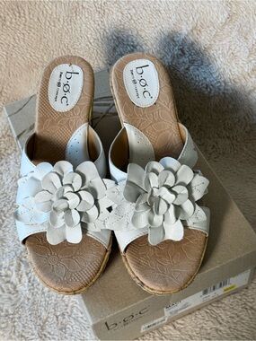 b.o.c. (Born Concept) Maci Women's Sandals White Leather Sz 9